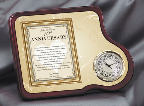 Anniversary poetry clock