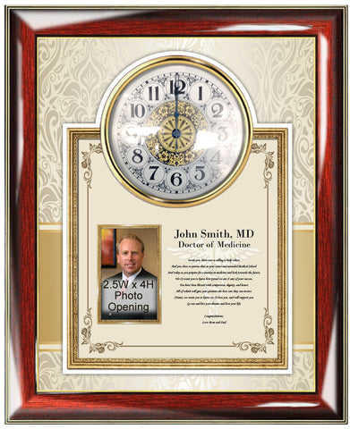 Medical School Graduation Gift Clock Picture Frame