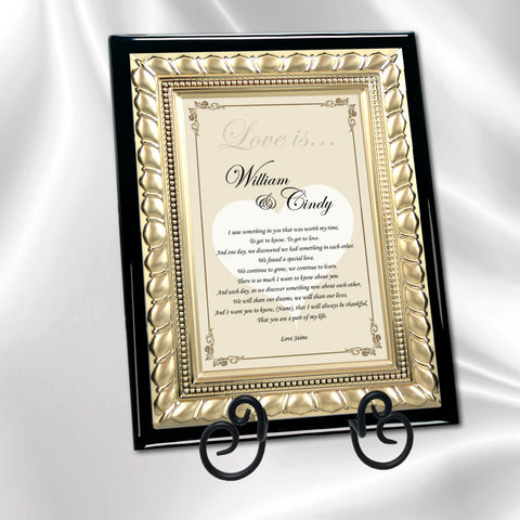 romantic love poetry plaque