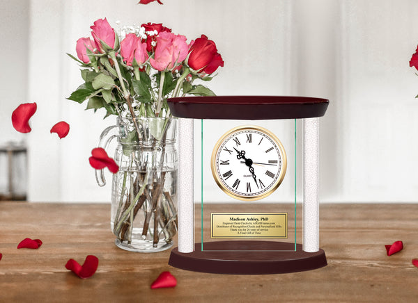 Engraved Gifts Personalized Clocks Corporate Gift Engraving Custom Desktop Executive Bride Boyfriend Girlfriend Anniversary Birthday Present