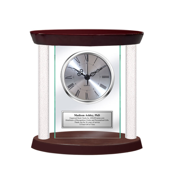 Personalized Romantic Gift Boyfriend Girlfriend Love Wife Husband Desk Engraved Clock Retirement Present Employee Years Month Service Award