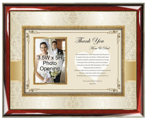 Thanks parents groom frame