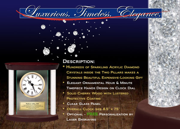 Engraved Gifts Personalized Clocks Corporate Gift Engraving Custom Desktop Executive Bride Boyfriend Girlfriend Anniversary Birthday Present