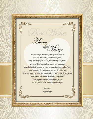 wedding picture mat bride gift