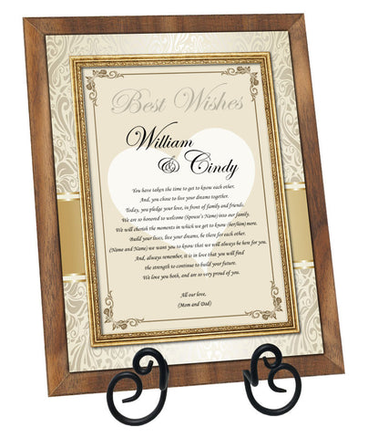 wedding plaque