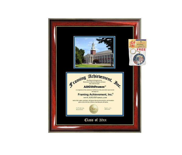 Diploma Frame Big Central Connecticut State University CCSU Campus Photo Graduation Gift Case Embossed Picture Frames Engraving Bachelor Master MBA PHD Degree