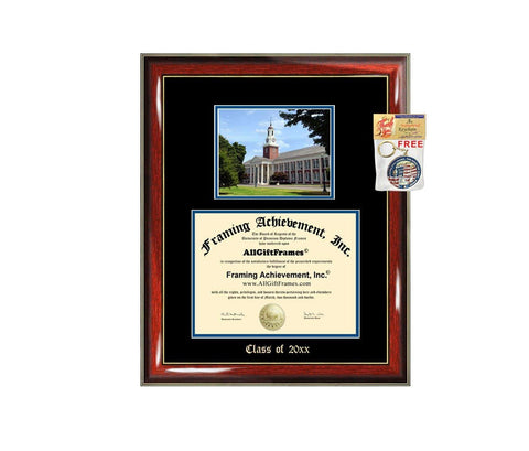 Diploma Frame Big Central Connecticut State University CCSU Campus Photo Graduation Gift Case Embossed Picture Frames Engraving Bachelor Master MBA PHD Degree