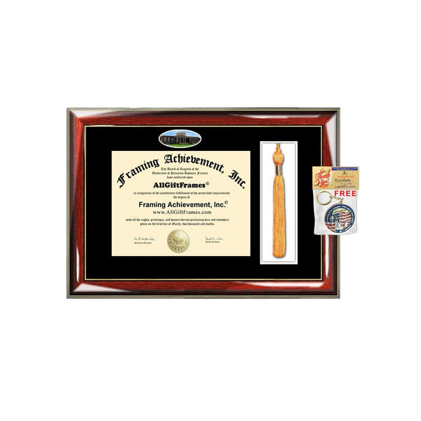 University of North Carolina Greensboro Tassel Diploma Frame UNCG Campus Picture Double Degree Plaque Tassel Holder Framing Graduation Gift Bachelor Master MBA Doctorate PHD Certificate Case
