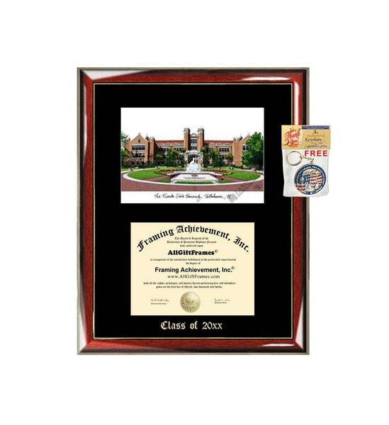 Florida State University FSU Graduation Custom Frame Emboss Lithograph Diploma Degree Framing Embossed Bachelor MBA Master PHD Certificate Framing