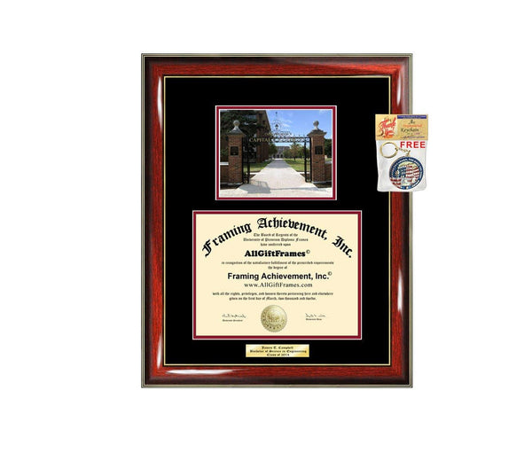 Diploma Frame Capital University School Campus Photo Graduation Graduation Gift Idea Engraved Picture Frames Engraving Large Personalized Document Cheap Graduate Graduate Degree