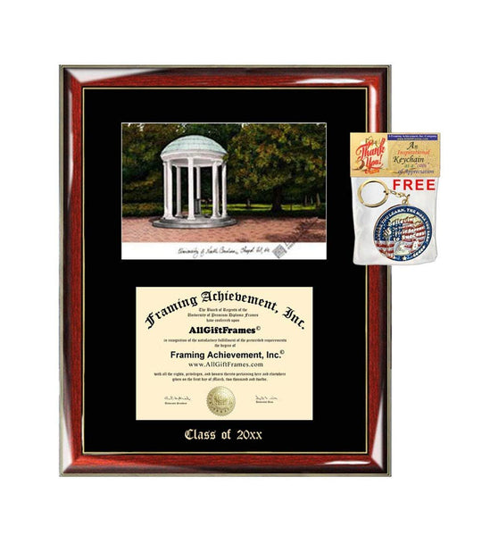 University of North Carolina Chapel Hill Diploma Frame Emboss Lithograph UNCCH University Diploma Frame Graduation Degree Holder Case Plaque UNC Chapel Hill