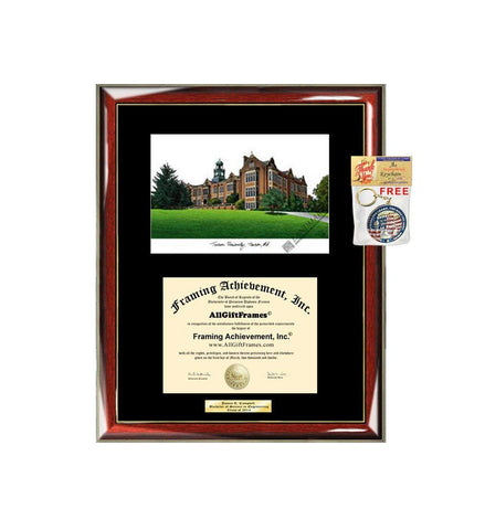 Towson University Diploma Frame Lithograph Towson Graduation Degree Framing Certificate Plaque Graduate Gift Black Matted Degree Framing