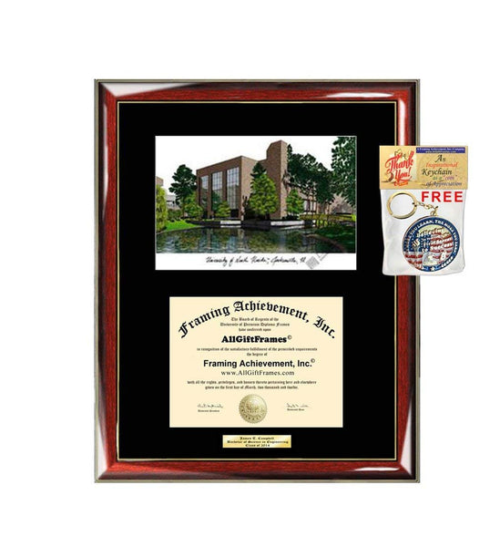 University of North Florida Diploma Frame Lithograph UNF Graduation Degree Framing Plaque Graduate Gift Holder Case University Diploma Frame