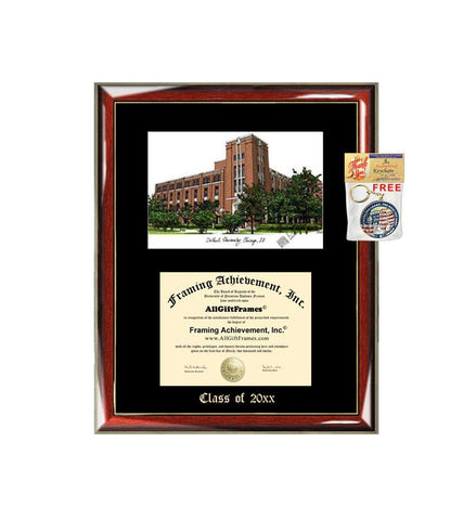 DePaul University Graduation Custom Frame Emboss Lithograph Diploma Degree Framing Embossed Bachelor MBA Master PHD Certificate Framing