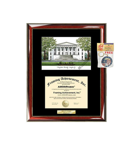 Transylvania University Diploma Frame Lithograph College Degree Graduation Frames College Certificate Framing Black Matted University Diploma Frames