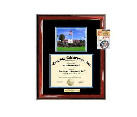 Diploma Frame Chaminade University Campus Photo Graduation Graduation Gift Idea Engraved Picture Frames Engraving Large Personalized Document Cheap Graduate Graduate Degree