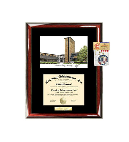 Bellarmine College Kentucky Diploma Frame Lithograph Degree Graduation Framing Black Matted Engraved Custom University Graduate Gift Holder Case