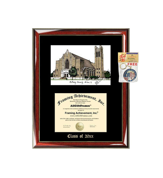 McMurry University Graduation Custom Frame Emboss Lithograph Diploma Degree Framing Embossed Bachelor MBA Master PHD Certificate Framing