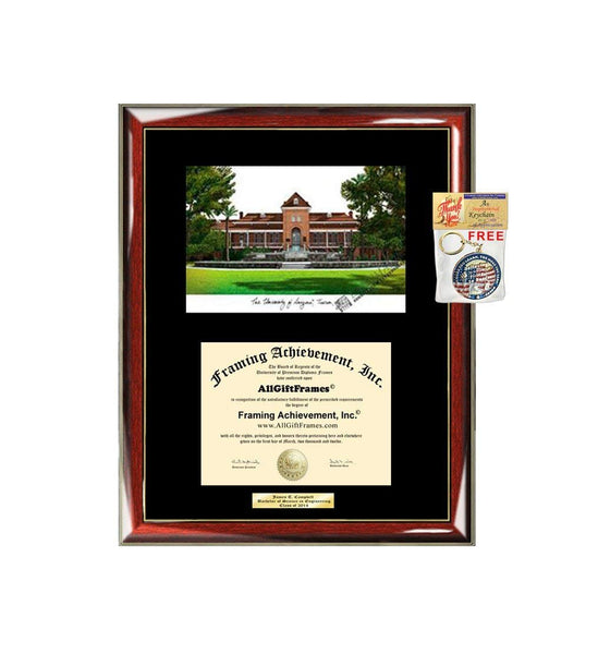University of Arizona Diploma Frame Lithograph Graduation Degree Framing Certificate Graduate Gift Document Black Matted University Diploma Frame