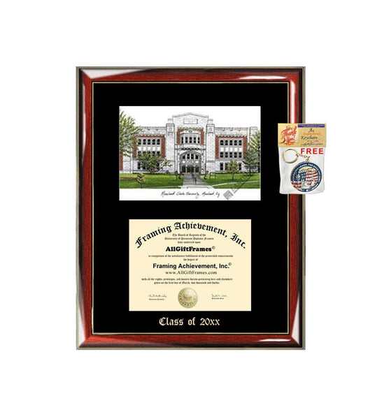 Morehead State University MSU Graduation Custom Frame Emboss Lithograph Diploma Degree Framing Embossed Bachelor MBA Master PHD Certificate Framing
