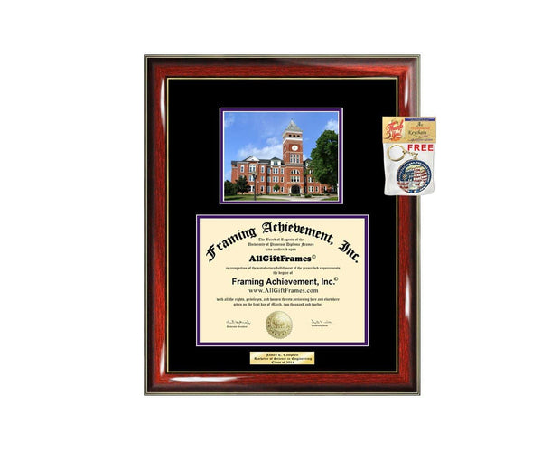 Diploma Frame Clemson University Campus Photo Graduation Graduation Gift Idea Engraved Picture Frames Engraving Degree Large Personalized Document Cheap Graduate Graduate Degree