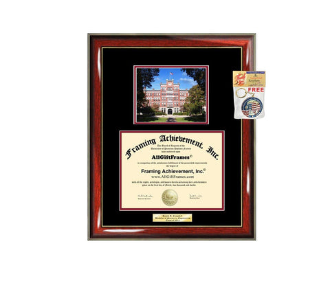 Diploma Frame Clark University Campus Photo Graduation Graduation Gift Idea Engraved Picture Frames Engraving Degree Large Personalized Document Cheap Graduate Graduate Degree