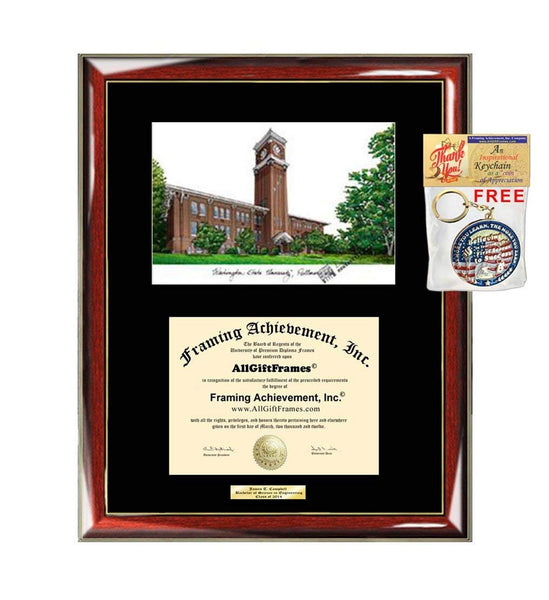 Washington State University Diploma Frame WSU Lithograph Degree Framing College Frames Document Case Graduation Gift Plaque Holder