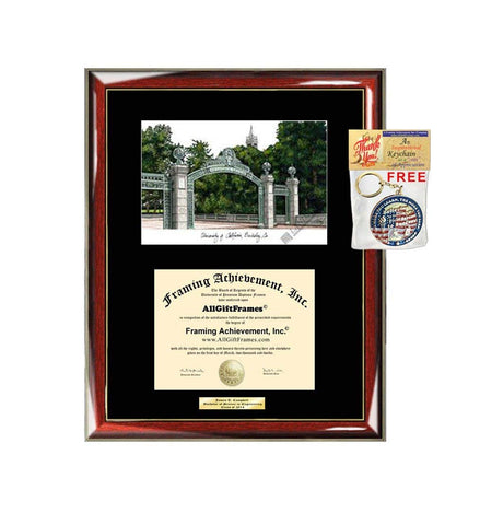 University of California Berkeley Diploma Frame Lithograph UCB Graduation Degree Frames Gift Graduate Cal Certificate Framing Holder Case University Diploma Frame