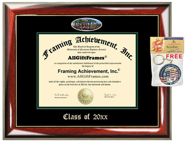 AllGiftFrames Custom Diploma Frame Embossed University of South Florida College USF Best Graduation Degree Frame Double Campus Fisheye Picture Frame Cheap Graduate Gift