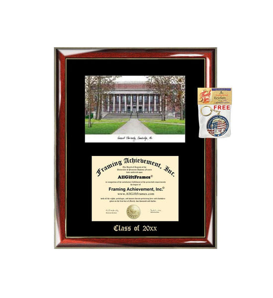 Harvard University Graduation Custom Frame Emboss Lithograph Diploma Degree Framing Embossed Bachelor MBA Master PHD Certificate Framing
