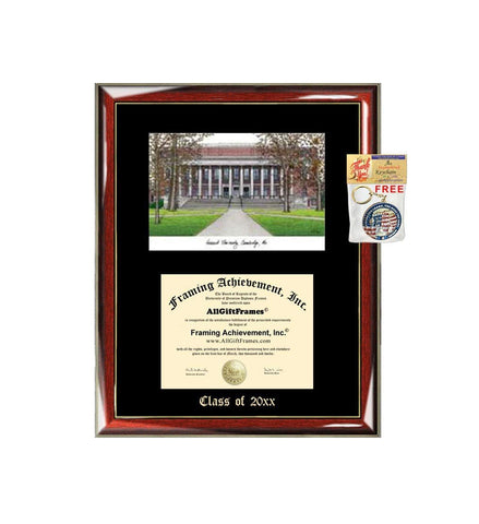Harvard University Graduation Custom Frame Emboss Lithograph Diploma Degree Framing Embossed Bachelor MBA Master PHD Certificate Framing