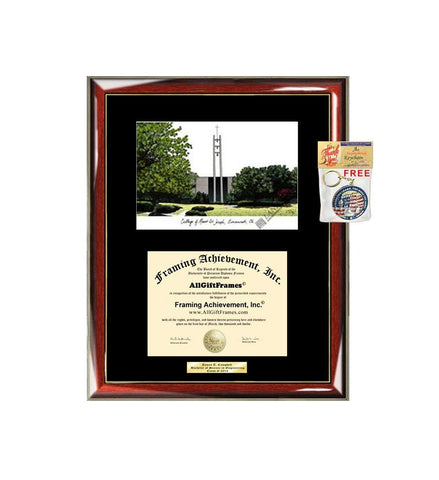 AllGiftFrames College of Mt. St. Josephs MSJ Diploma Frame Lithograph Degree Graduation Framing Black Matted Engraved Custom University Graduate Gift Holder Case