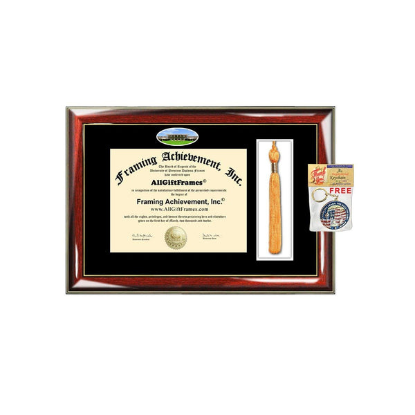 University of New Orleans Diploma Tassel Frame UNO School Campus Photo Custom Tassel College Degree Double Framing Document Graduation Gift Bachelor Master MBA PHD Certificate