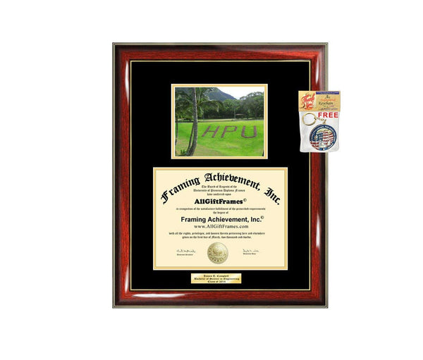 Diploma Frame Hawaii Pacific University HPU Graduation Gift Idea Engraved Picture Frames Engraving Degree Large Cheap Graduate Bachelor Masters MBA PHD Doctorate