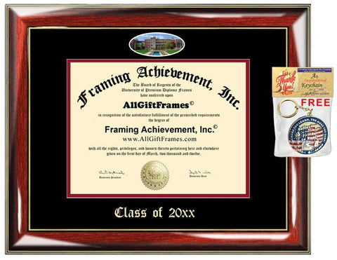 Custom Diploma Frame Embossed University of Indianapolis College Best Graduation Degree Frame Double Mat Campus Fisheye Picture Frame Indianapolis Gift