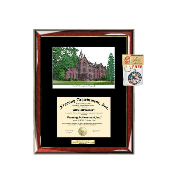 Seton Hall University Diploma Frame Lithograph SHU Degree Framing Certificate Plaque Graduation Gift Black Matted College University Diploma Frames