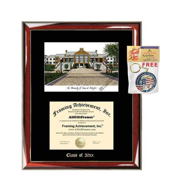 University of Texas Arlington Diploma Frame Emboss Lithograph UTA Degree Framing Graduate Gift Graduation Plaque University Diploma Frames