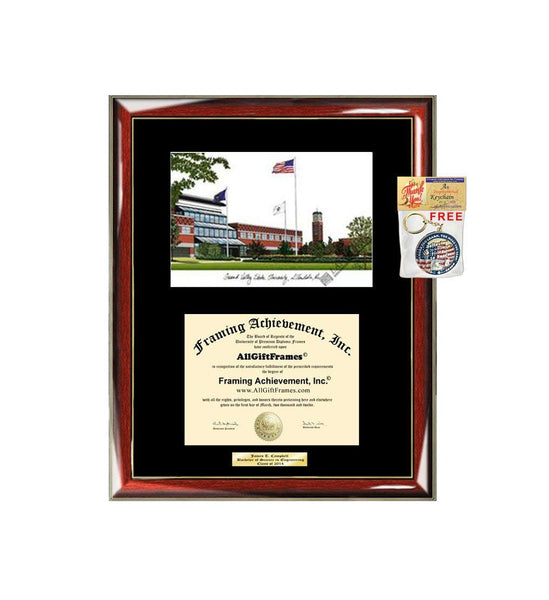 Grand Valley State University GVSU Diploma Frame Lithograph Degree Graduation Framing Black Matted Engraved Custom University Graduate Gift Holder Case