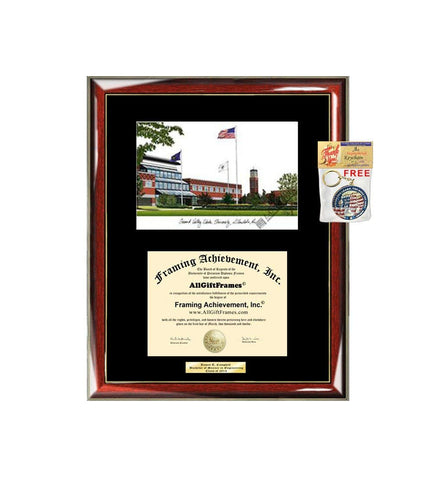 Grand Valley State University GVSU Diploma Frame Lithograph Degree Graduation Framing Black Matted Engraved Custom University Graduate Gift Holder Case