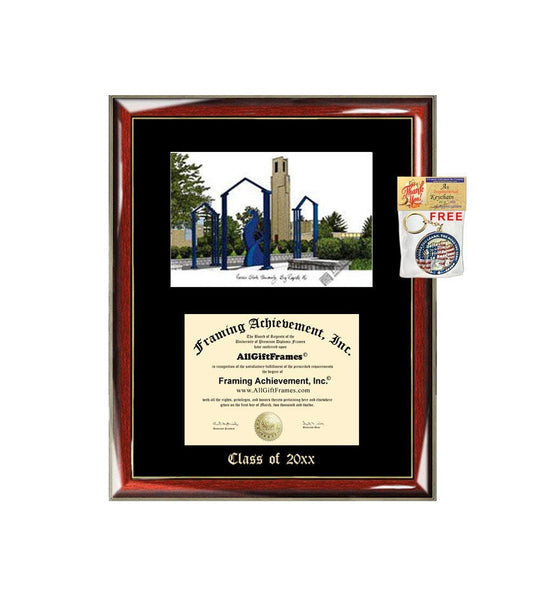 Ferris State University FSU Graduation Custom Frame Emboss Lithograph Diploma Degree Framing Embossed Bachelor MBA Master PHD Certificate Framing