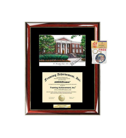 University of Akron Diploma Frame Lithograph Degree Graduation Framing Black Matted Engraved Custom University Graduate Gift Holder Case