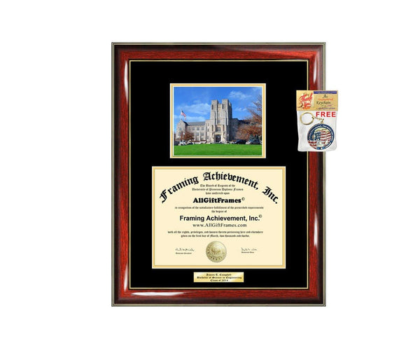Diploma Frame Virginia Tech University Graduation Gift Idea Engraved Picture Frames Engraving VT Degree Cheap Graduate Bachelor Masters MBA PHD Doctorate School