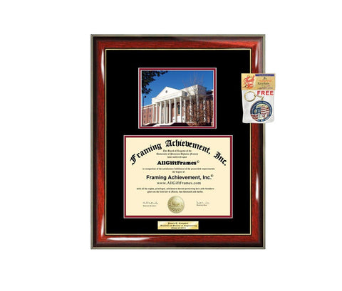 AllGiftFrames Diploma Frame Liberty University Campus Picture Engraved Masters Bachelor MBA Doctorate PHD Graduation Gift Idea Nursing Business Engineering Education School