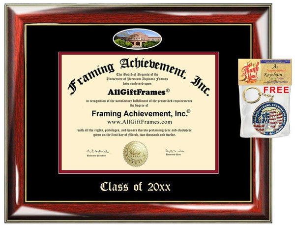 AllGiftFrames Chico State University Custom Diploma Frame Embossed Best California State University Chico Graduation Degree Frame Double Mat Campus Fisheye Picture Frame Cheap Degree Graduate Gift