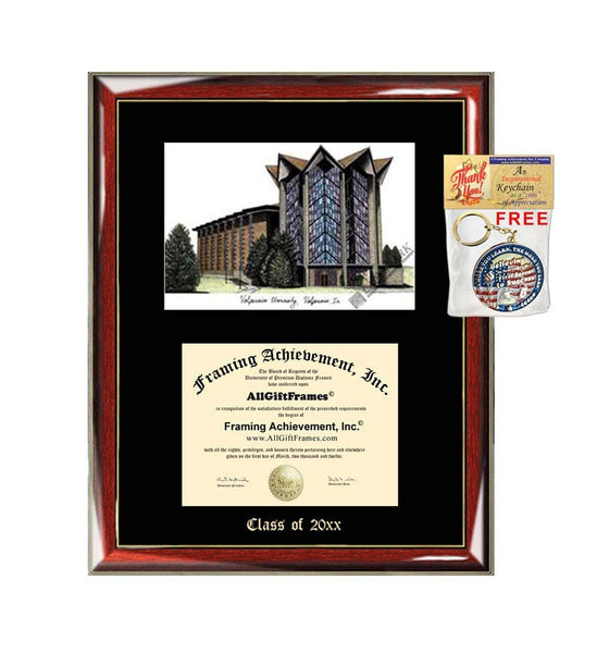 Valparaiso University Graduation Custom Frame Emboss Lithograph Diploma Degree Framing Embossed Bachelor MBA Master PHD Certificate Framing