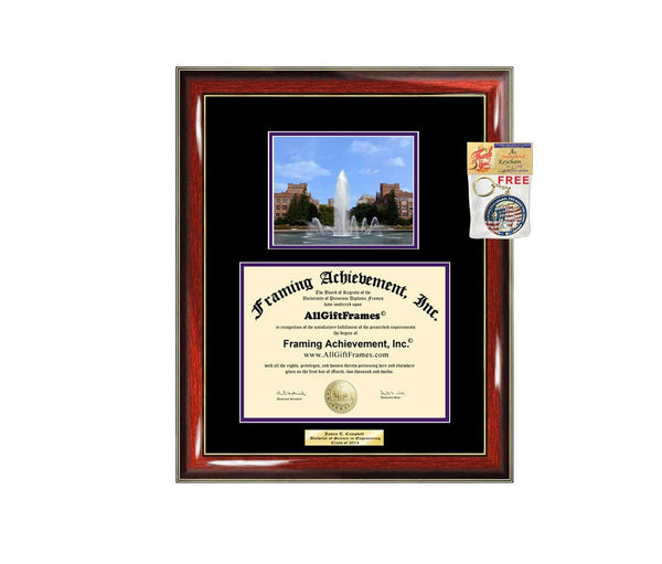 Diploma Frame University of Washington Graduation Gift Idea UW Engraved Picture Frames Engraving Degree Graduate Bachelor Master MBA PHD Doctorate School