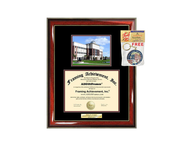 Diploma Frame Florida Institute of Technology FIT Graduation Gift Idea Engraved Picture Frames Engraving Degree Large Cheap Graduate Bachelor Masters MBA PHD Doctorate