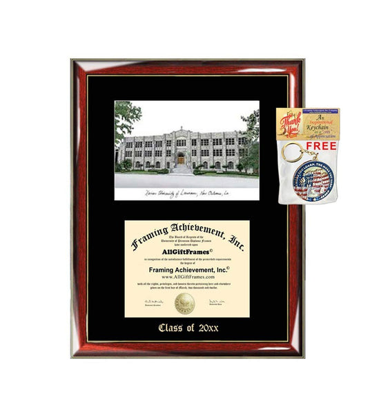 Xavier University of Louisiana Diploma Frame XUL Emboss Lithograph Degree Framing Graduation Gift Plaque Graduate Certificate Holder Diploma Frames