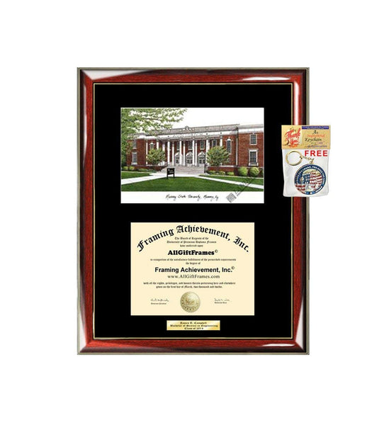AllGiftFrames Murray State University MSU Diploma Frame Lithograph Degree Graduation Framing Black Matted Engraved Custom University Graduate Gift Holder Case