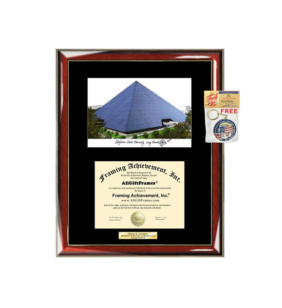 CSULB Diploma Frame Lithograph California State University Long Beach Graduation Gift Graduate School Custom Framing Degree Engrave Holder